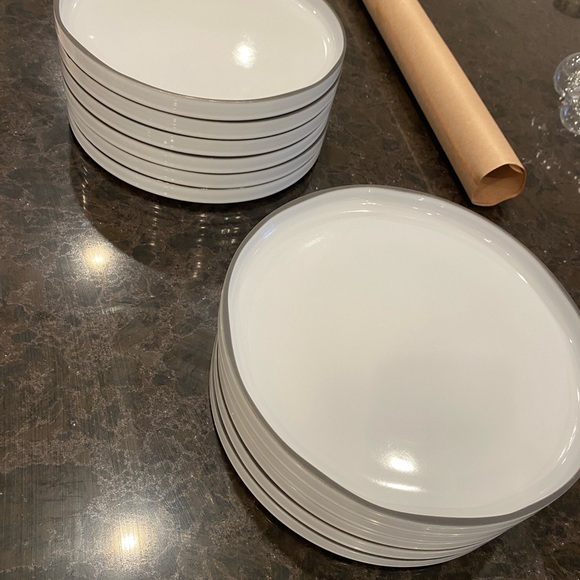 Revol France Rimmed Modern Dinner Plates set of 11 - Picture 6 of 11